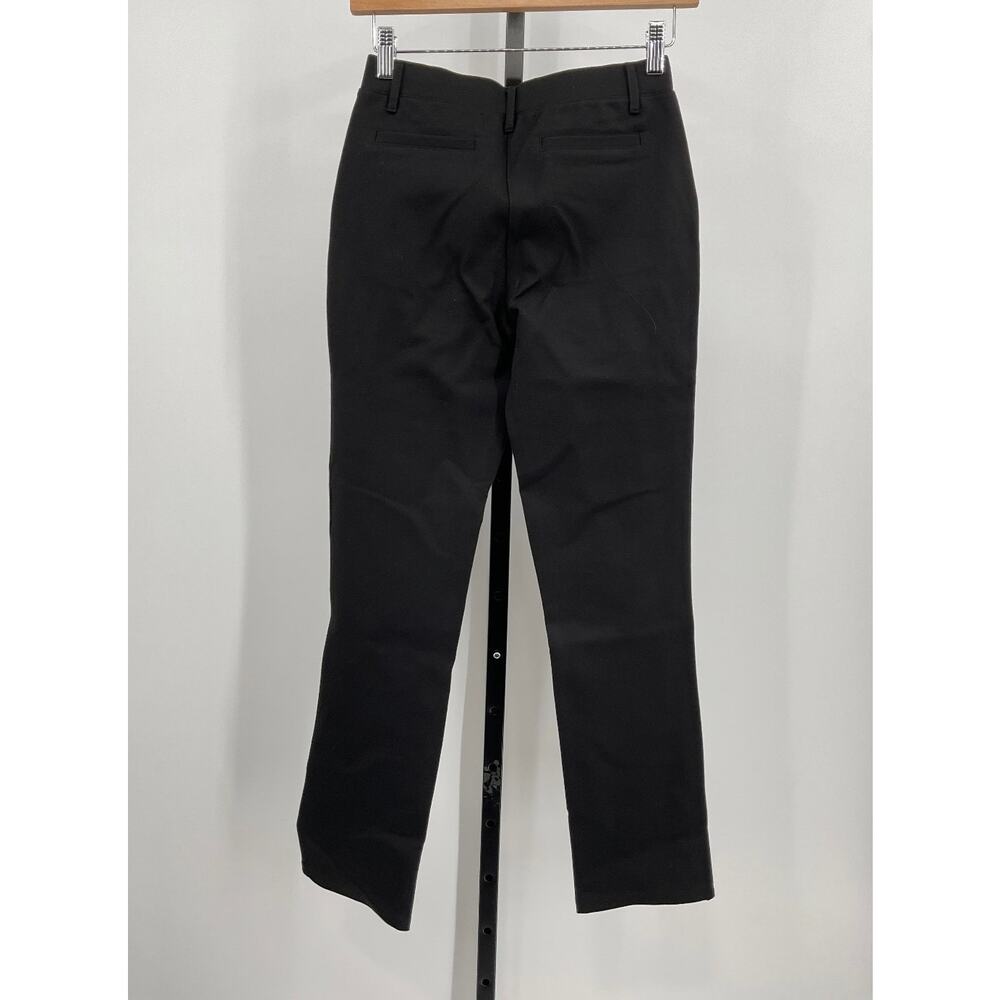 Quince Women's Black Ultra-Stretch Ponte Pants Straight Leg XS Petite 28" NWT